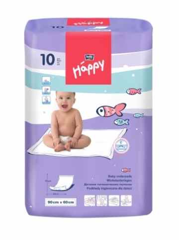 Bella Baby Happy Wickelunterlagen 90 x 60 cm, 4er Pack (4 x 10 Stück) -