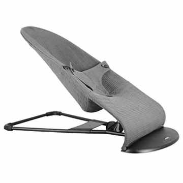 Bezug bei Ukje für Babywippe BabyBjörn Balance 1-2-3 (die alte Ausführung der BabyBjörn Babywippe) – BEIDSEITIG BRAUCHBAR – Grau Waffel ♥♥♥ -