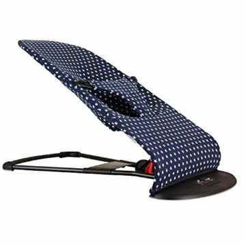 Bezug bei Ukje für Babywippe BabyBjörn Balance SOFT (die neue Ausführung der BabyBjörn Babywippe) – BEIDSEITIG BRAUCHBAR – Blau Sterne ♥♥♥ -