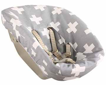 Bezug bei Ukje für Newborn set Stokke Tripp Trapp – Hellgrau mit Weissen Kreuzen -