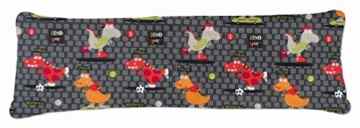Bezug Seitenschläferkissen Dino Fussball grau – 145×40 cm -
