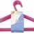Bieco 04-014144 – Kinder Kleiderbügel im 8er Set, pink -