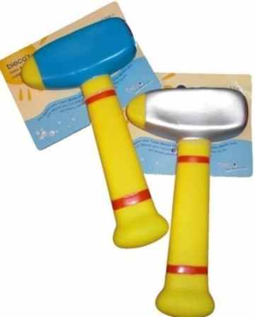 Bieco 27-005133 – Babys erster Soft Hammer (1 Stück), Gummihammer Babyhammer -
