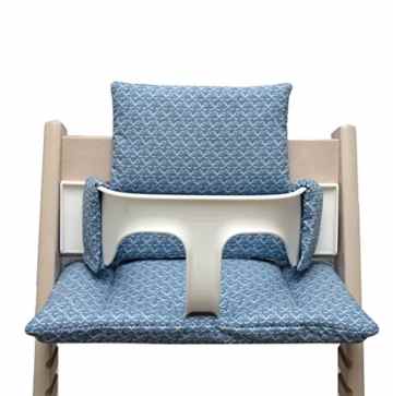 Blausberg Baby – Sitzkissen für Tripp Trapp Hochstuhl – Happy loop blau -