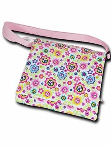 boubalou Wickelwunder „Flower Power on Tour“ – Die kompakte Wickeltasche mit gepolsteter Wickelauflage, als Einhandwickler mit einer Hand zu bedienen