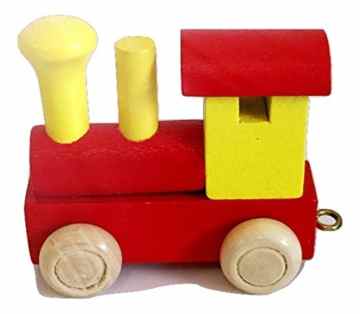 Buchstabenzug Bunt | Wunschname zusammenstellen | Holzeisenbahn | Fun World Toys® Namenszug aus Holz | personalisierbar | auch als Geschenk Set -