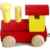 Buchstabenzug Bunt | Wunschname zusammenstellen | Holzeisenbahn | Fun World Toys® Namenszug aus Holz | personalisierbar | auch als Geschenk Set -