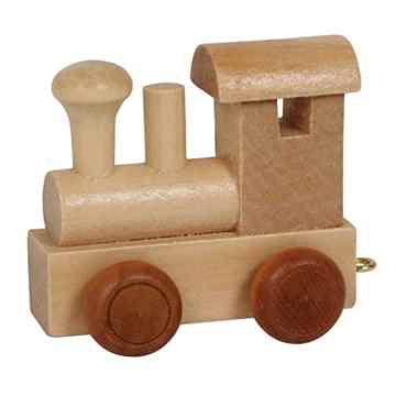 Buchstabenzug „Lokomotive“ aus Holz, zum Spielen, Dekorieren und Lernen, ein ideales Geschenk für viele Anlässe, erweiterbar mit allen Buchstaben des Alphabet -