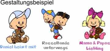 Bunte Babyaufkleber Kinderaufkleber, viele schöne Motive zur Auswahl -