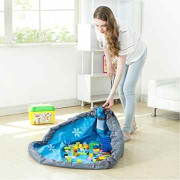Buself Kinder Aufräumsack Spieldecke Spielzeug Speicher Tasche Aufbewahrung Beutel Spielzeugaufbewahrung(59inches) -