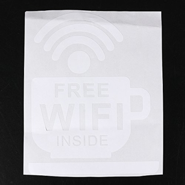 Cafe Bar Wireless-Free WIFI Sign Aufkleber Fensteraufkleber -