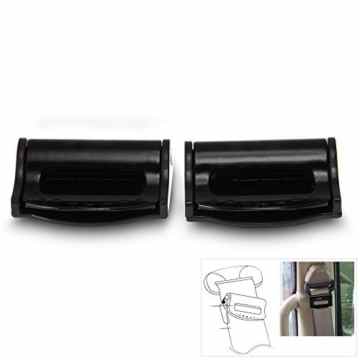 CARCHET® 2 x Auto Gürtelclip für Sicherheitsgurte Seat Belt Clip Stopper Set Schwarz -