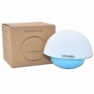 CITTATREND Touch LED Nachtlicht Pilzform Farbewechseln, 2 Heiligkeitstufen Dimmbar Kinderlampe (Blau) -
