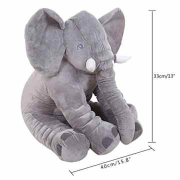 Colorfulworld Elephant Pillow PP Cotton stuffed animal Toy Children’s Kinderzierkissen Cushion -