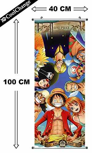 CoolChange Großes One Piece Rollbild / Kakemono aus Stoff Poster, 100x40cm -