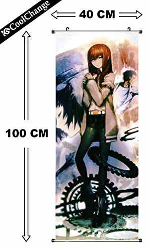 CoolChange Großes Steins Gate Rollbild / Kakemono aus Stoff Poster, 100x40cm, Motiv: Kurisu Makise -