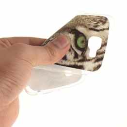 Cozy Hut Lederhülle / Ledertasche / Hülle / Case / Cover / Etui / Tasche Bunte Muster Weich TPU Handy Hülle für LG K4,Ultra Slim Dünn Silikon TPU Transparent für LG K4 Hülle , Premium Handy Tasche Schutz Hülle Case Cover Etui Strass Schutz schutzhülle Bumper Schale Silicone für LG K4 – Tiger -