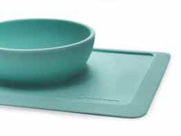 Cuisiner Silikon Tischunterlage mit Schüssel für Babys/Kleinkinder, Rutschfestes Tischset mit festem Halt auf IKEA Antilop & herkömmlichen Hochstühlen – Ohne Kleckern/BPA-frei//Abgeschrägte Kanten – perfekte Geschenkidee -