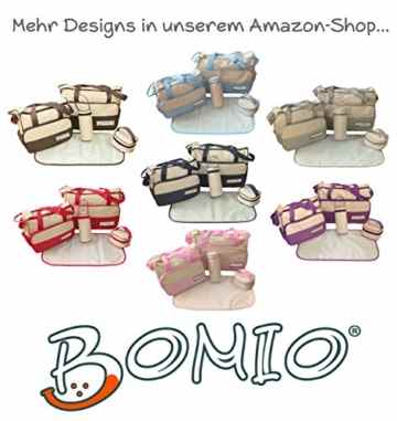 DAS ORIGINAL BOMIO® 5teiliges Baby Wickeltaschen-Set mit viel Stauraum „Khaki“ -