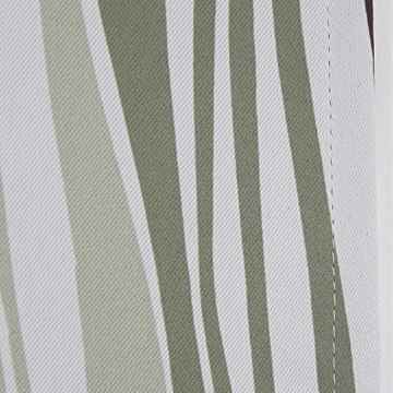 Deconovo Blickdicht Gardinen Ösen Vorhänge Kinderzimmer Thermogardine 245×140 cm Wellen Schwarz Olivgrün 2er set -