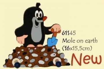 Der kleine Maulwurf mit Haufen 61145 Kinder-Garderobe 2 Haken 16 cm -