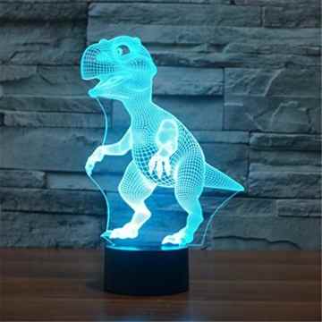 Dinosaurier 3D bunte Lichter LED Lampe Acryl Vision Stereoskopische 3D Touch Lampe Nacht Licht bunte Steigung Lampe -