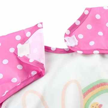 Discoball® Baby Kleinkind Jungen Mädchen Karikatur Wasserdicht und Taschen Oberbekleidung Ärmellätzchen mit Klettverschluss oder Schnur für Essen und Malen -