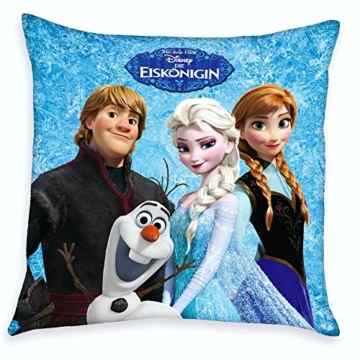 Disney Eiskönigin Frozen – Kinder Kissen Dekokissen Anna, Elsa & Kristoff 40x40cm -
