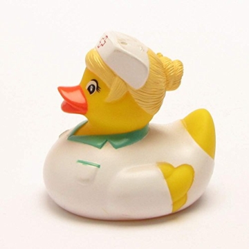 DUCKSHOP | Badeente Krankenschwester | Quietscheente | L: 7,5 cm -