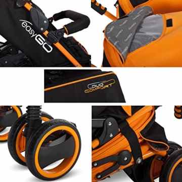 DUO Comfort Zwillinge und Geschwisterkinderwagen Baby Buggy Sportwagen – klappbar -