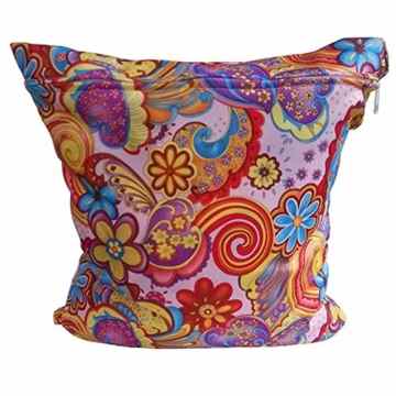 E-Goal Wasserdicht Wiederverwendbare One-Zipper-Baby-Windel-Tuch-Beutel-bunte Blumen -