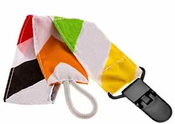 ★ Schnullerkette aus Baumwolle 3stk ★ mit Plastik Clips ★ -