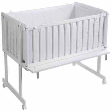 Easy Baby 162-00 Beistellwiege dream und drive weiss, Inklusive Matratze 269 und Nestchen, weiss -