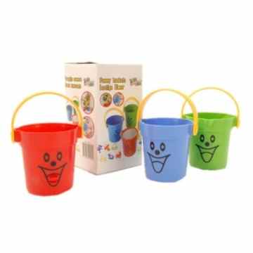 Eimerset, 3 Stück tolle lustige bunte Kinder Eimer, für Garten/Strand/Sandkasten, 92901 -