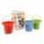 Eimerset, 3 Stück tolle lustige bunte Kinder Eimer, für Garten/Strand/Sandkasten, 92901 -