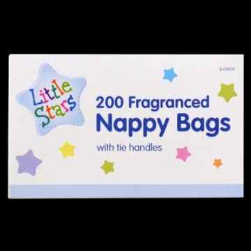 Einweg-Windelbeutel, parfümiert, mit Griffen, 200 Stück -