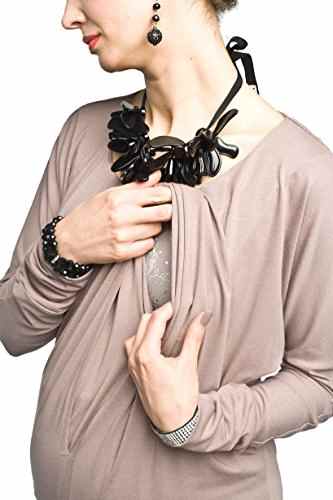 Elegantes und bequemes Stillshirt / T-Shirt, Umstandsshirt, Modell: TONIA, langarm oder kurzarm -