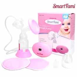 Elektrische Milchpumpe Brustpumpe von SmartFami®:Elektrische Einzelmilchpumpe Mimic natürlichen Stillen, Komfort Milchpumpe mit Naturnah, Weniger Schmerz, Einzel Silikon Cup, 5 Massieren Petals, 9 Einstellungen für Absaug- Get One für Quick and Quiet Pumping! -
