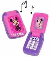 elektrisches Handy mit SOUND – “ Disney Minnie Mouse “ – für Kinder / Mädchen – Auto Kinderhandy / Spielzeughandy – Spielzeugtelefon – Klapphandy Telefon – Smartphone – Lernhandy / Kindertelefon zum Aufklappen – Spielzeug Musik Melody – Flip Top – Playhouse / Maus Daisy Herzen -