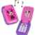 elektrisches Handy mit SOUND – “ Disney Minnie Mouse “ – für Kinder / Mädchen – Auto Kinderhandy / Spielzeughandy – Spielzeugtelefon – Klapphandy Telefon – Smartphone – Lernhandy / Kindertelefon zum Aufklappen – Spielzeug Musik Melody – Flip Top – Playhouse / Maus Daisy Herzen -