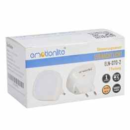 Emotionlite 2 Stück Plug in LED Nachtlicht mit Dämmerungssensor Kinder Nachtlicht Sehr gut für Kinderschlafzimmer Badezimmer Flur Treppenaufgang Korridor Schrank oder ein dunkles Zimmer Warmes weißes 2700 K Energiesparpaket -