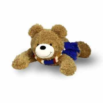 Energie Bär® „Benny“ liegend | Stofftier mit energetischer / harmonisierender Wirkung zum kuscheln | Plüschtier für Erwachsene, Allergiker, Kinder & Babys ab 3 Monaten -