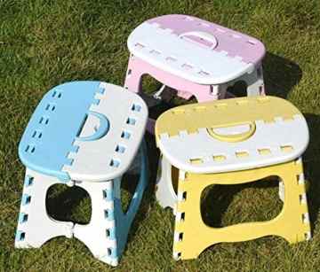 F-Eshion 1pc * Kleine Tragbare Kunststoff Klappstuhl * Zufällige Farbe -