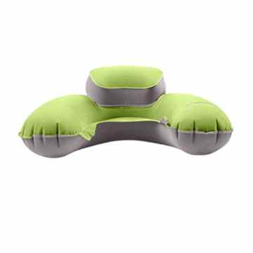 FakeFace® Neu Aufblasbares Nackenkissen Nackenhörnchen Nackenstützen Ultraleichte für Reise zuhause Grün -