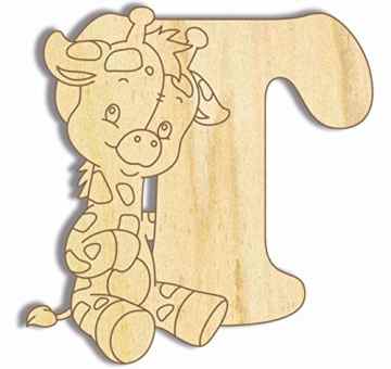 Farbklecks Collection Holzbuchstabe Giraffe T – 3 Größen zur Wahl – Buchstabentiere – Holzbuchstaben – Holz-Buchstabe -