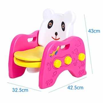 Fascol Multifunktions Kindertoilette Topfstuhl mit Kinder WC Sitz gepolstert und verstellbar Rückenlehne Töpfchen Training -