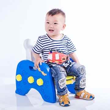 Fascol Multifunktions Kindertoilette Topfstuhl mit Kinder WC Sitz gepolstert und verstellbar Rückenlehne Töpfchen Training -