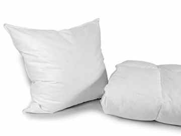 Feder + Daunen für erholsamen Schlaf – klassisches Kopfkissen ca. 80 cm x 80 cm oder Kassettenbett ca. 135 x 200 cm – geprüft nach Öko-Tex Standard 100 – für erholsamen Schlaf, Kopfkissen [80 cm x 80 cm] -