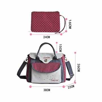 FeelGlad(TM) Multifunktionale großer Kapazität- Kinderwagen Organizer Mama Handtasche Wasserdichte Baby Windel Windel Wickeltasche Baby Reisen Tasche (Type2) -