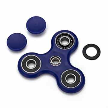 Fidget Tri (dreifach) Spinner Anti Stress Kreisel Hand Spielzeug in Blau von VAPIAO -